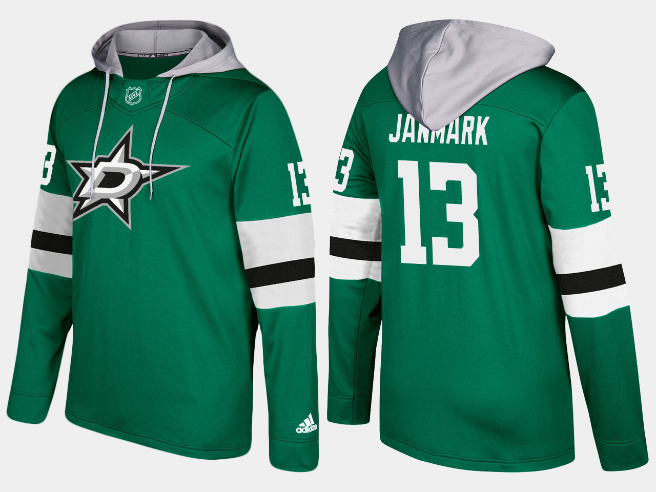 Men NHL dallas stars #13 mattias janmark green hoodie